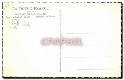 Die Gärten des Palastes — Fontaine de Diane — Les Éditions La Douce France — Rückseite