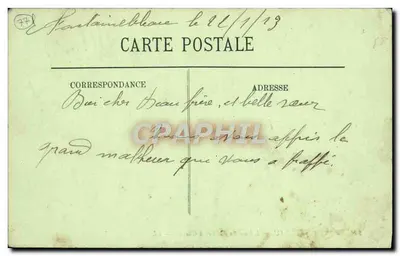 Fontainebleau — Las Escaleras del Caballo de Hierro — LL. n° 241 — Reverso