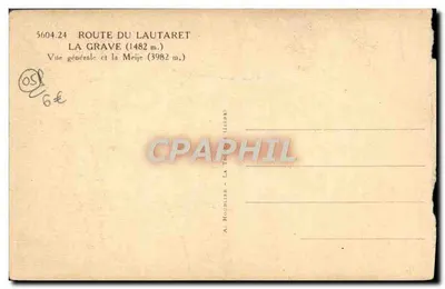 La Grave y la Meije — Ruta del Lautaret — A. Houblin (Isère) — Reverso