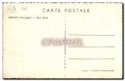 Embrun (Hautes-Alpes) — Wieża Czarna — Heliodravure J. Macon — Rewers