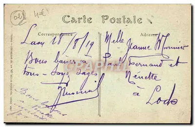 Coucy-le-Château — A Torre de Moyembrie — NDHOT — Verso