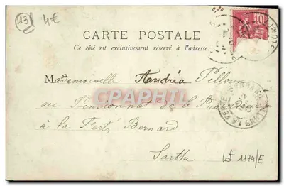 Les Aliscamps — Arles, julho de 1901 — editor desconhecido, série n°1 — Verso
