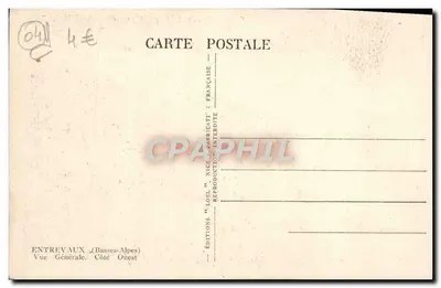 Entrevaux — Vista General. Lado Oeste — Ediciones "Loel" Niza — Reverso