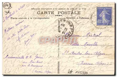 Digne-les-Bains (B.-A.) — Wielka Fontanna — Wyd. Vial - Digne — Rewers