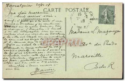 Forcalquier — A Cidadela — editor 'La Citadelle' (nº 15) — Verso