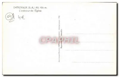 Entrevaux — Interior de la iglesia — Ediciones Victor Gracière — Reverso
