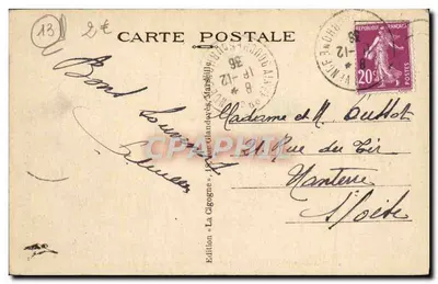 AIX-en-PROVENCE — Fonte monumental da Rotonde — Edição « La Cigogne » n°455 — Verso