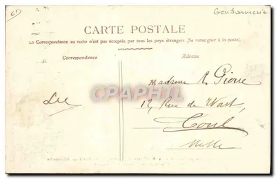 Rückgabe zweier Pferde französischer Deserteur durch deutsche Behörden an der Grenze Coincourt-Moncourt — Foto von Henri Carabin, Einville — Rückseite