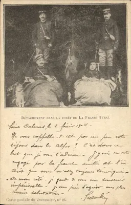Détachement dans la forêt de La Frasse (Jura) — Carte postale du Donanier, n° 26