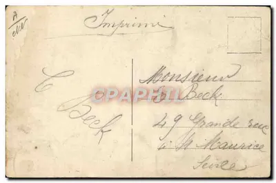Frontière franco-allemande au Col de la Schlucht — Hôtel et Café-Restaurant — Déposé No. 23004 — Verso