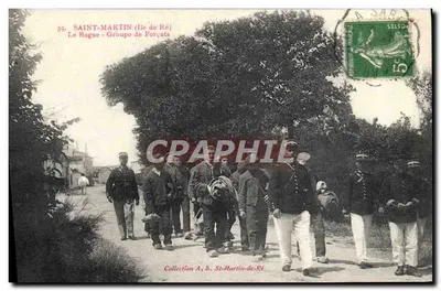 Saint-Martin (Ile de Ré) — O Bagne - Grupo de Forçados — Coleção A. E. St-Martin-de-Ré
