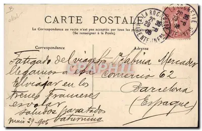 Bilhete postal antigo Bagne Bagnard La Rochelle Quai Valin Depart do 123eme de linha para as manobras — Verso