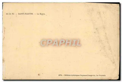 Bilhete postal antigo Bagne Bagnard Ilha de Ré Saint Martin O bagne — Verso