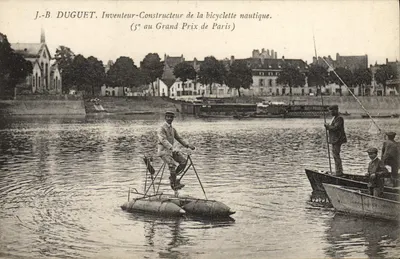 J.-B. DUGUET — Erfinder-Bauer der Wasserfahrrad — 5. Platz beim Grand Prix von Paris — Bourgeois Frères, Chalon-sur-Saône
