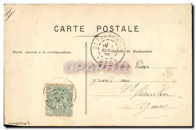 Caricatura di un uomo con la lingua penzolante — BxF 73 — Editore sconosciuto — Verso