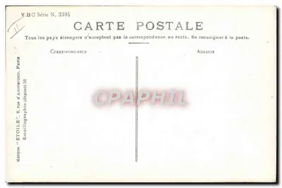 Dwie młode dziewczyny grające w toaletę — VBC Série N. 3394 — wydawca ETOILE, Paryż — Rewers