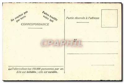 Gesellschaft zur Bekämpfung der Tuberkulose — Was man nicht tun sollte! — Gesellschaft zur Bekämpfung der Tuberkulose, Paris, 33 rue Lafayette — Rückseite
