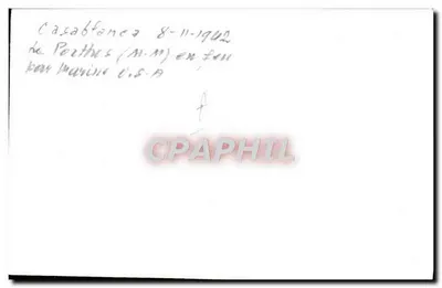 O Portilios — naufrágio em Casablanca — 8-11-1942 — Verso