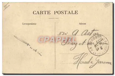 Port du Crotoy — Duży statek rybacki zatopiony — Kolekcja Fernand Poidevin, fot. wyd. w Crotoy — Rewers