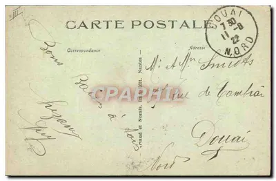 Transbordador en la costa — naufragio en el mar — editor Paris et Nozales, n°19 — Reverso