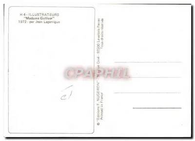 Madame Gulliver — opera di Jean Lagarrigue — Edizioni F. NUGERON, 1972 — Verso