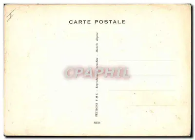 Jonge blonde vrouw die kaarten speelt — wie is mijn hertog van harten? — Edities F.M.S. ND4 — Achterkant