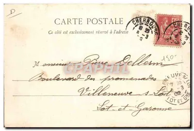 U-Boot "Goubet" — Cherbourg — A. Bougnit, Verlag-Fotograf, Toulon-sur-Mer, Nr. 526 — Rückseite