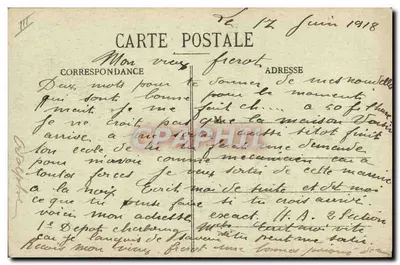 Submersible en plongée lançant une torpille — Cherbourg — Collection F.-C. — Verso