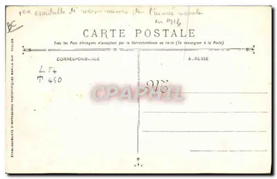 Messidor - Submarino — Marinha Militar Francesa — Editor Tculon, n° 526 — Verso