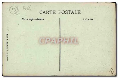 Aix-en-Provence — O monumento Seco — Editor: F. Boorter, Café-Tahnes — Verso