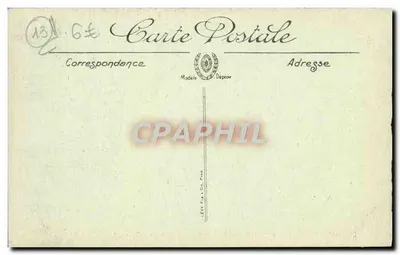 Bilhete postal antigo Aix en Provence Fontaine des Quatre Dauphins Rue Cardinale — Verso