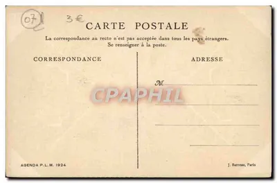 Vivarais — Desfile de Ruoms — Agenda P.L.M. 1924 — Verso