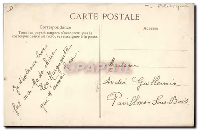 L'Affaire de l'Impasse Ronsin — La Famille Steinheil — Cliché Harlingue — Rewers