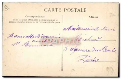 Ferreristische Demonstrationen in Paris — 17. Oktober 1909 — Der Präfekt der Polizei führt den Zug — Rückseite