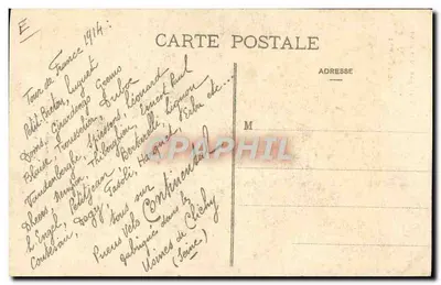 Louis Engel — ciclista no Tour de France 1914 — Editado pela Pneu Continental — Verso