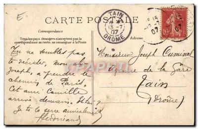 Campeonato Mundial 1907 - Terceira semifinal — Jaeguelin, Mayer, Ellegaart — Editor F.D. Sports — Verso
