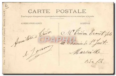 Ciclista — estúdio fotográfico — L. Lorca (Béziers) — Verso