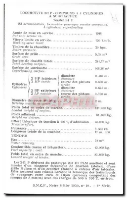Locomotywa 241 P Compound o 4 cylindrach — S.N.C.F., Nasz zawód 1950, nr 19 - 1. seria — Rewers