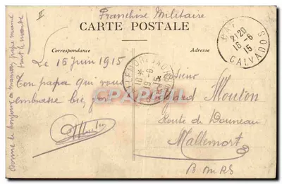 Las Cotes de la Manche — Echouage d'une barque désemparée — Coll. A. P. n°17 — Reverso