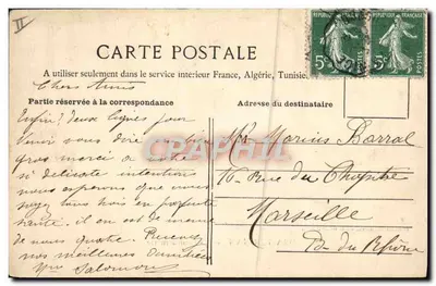 Draguignan — A Gendarmeria — Giraud-Mamert, edição Draguignan — Verso