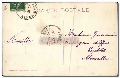 Carnaval de NICE XXXX — Carro "Les Chiens Policiers" — Edición Giletta, Nice — Reverso