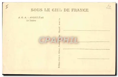 Angoulême — O Teatro — Edição A.G.A. - Angoulême — Verso