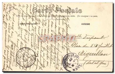 Agen - Il Nuovo Teatro Municipale (Teatro Ducourneau) — prima pietra posata il 30 settembre 1906 — Puctotypie Perret, Agen — Verso