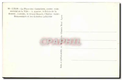Place des Cordeliers — Lione — Editore J. Cellard — Verso