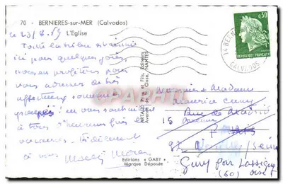 Bernières-sur-Mer — A Igreja — Edições Gaby, Nantes — Verso
