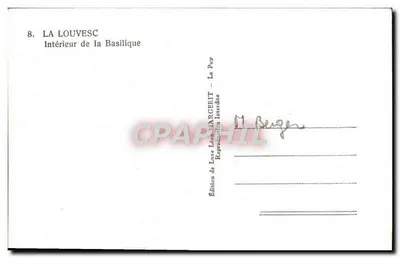 La Louvesc — Innenansicht der Basilika — Édition Léon MARGERIT — Rückseite