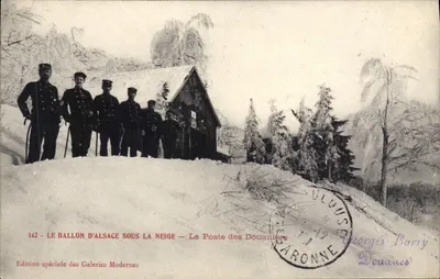 O Balão da Alsácia sob a neve — O Posto dos Alfandegários — Edição especial das Galerias Modernas, n°142