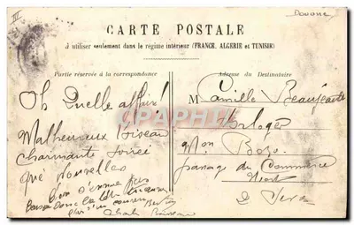 Bordeaux — A Alfândega — editor não visível, número de série ilegível — Verso