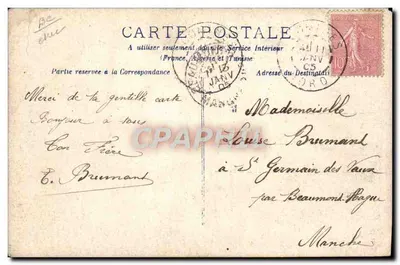 CPA Douane Douanes Douanier Une visite de douanes Chien — Verso