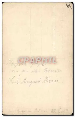 Saper strażacki — portret studium — wydawca nieznany, numer serii nie widoczny — Rewers